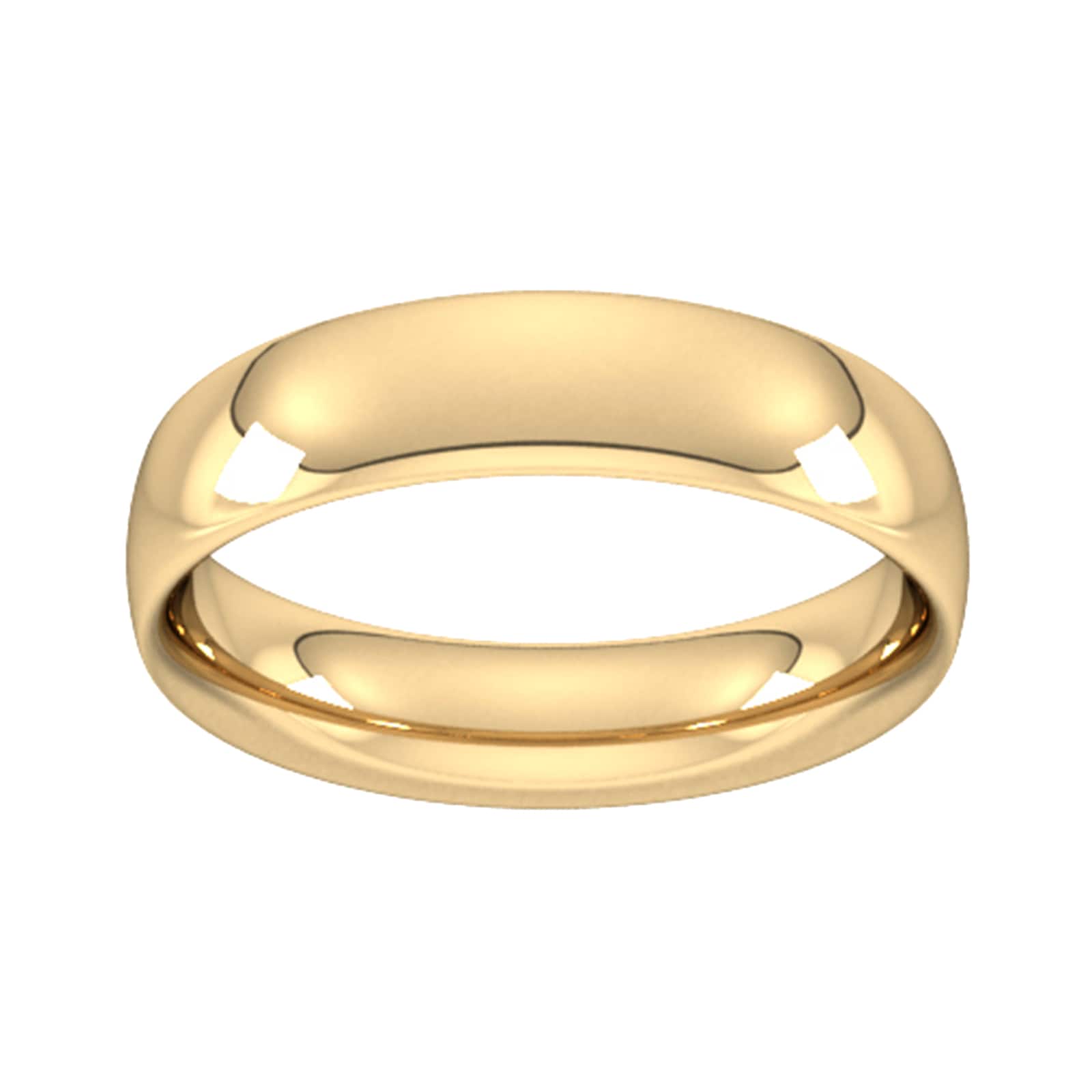 5mm Traditional Court Heavy Wedding Ring In 9 Carat Yellow Gold - Ring Size R