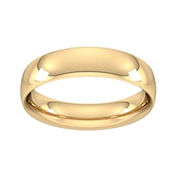 08309204 - 5mm Traditional Court Heavy Wedding Ring In 9 Carat Yellow Gold
