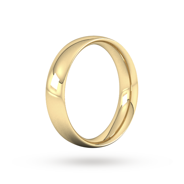 Goldsmiths 5mm Traditional Court Heavy Wedding Ring In 9 Carat Yellow Gold - Ring Size Q
