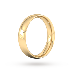 Goldsmiths 5mm Traditional Court Heavy Wedding Ring In 9 Carat Yellow Gold