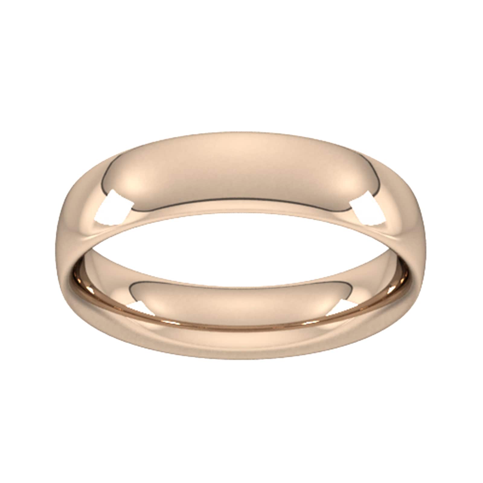 5mm Traditional Court Heavy Wedding Ring In 9 Carat Rose Gold - Ring Size W
