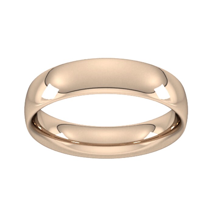 Goldsmiths 5mm Traditional Court Heavy Wedding Ring In 9 Carat Rose Gold