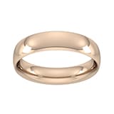Goldsmiths 5mm Traditional Court Heavy Wedding Ring In 9 Carat Rose Gold - Ring Size Q