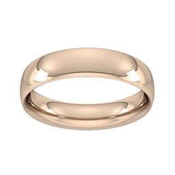 08309205 - 5mm Traditional Court Heavy Wedding Ring In 9 Carat Rose Gold