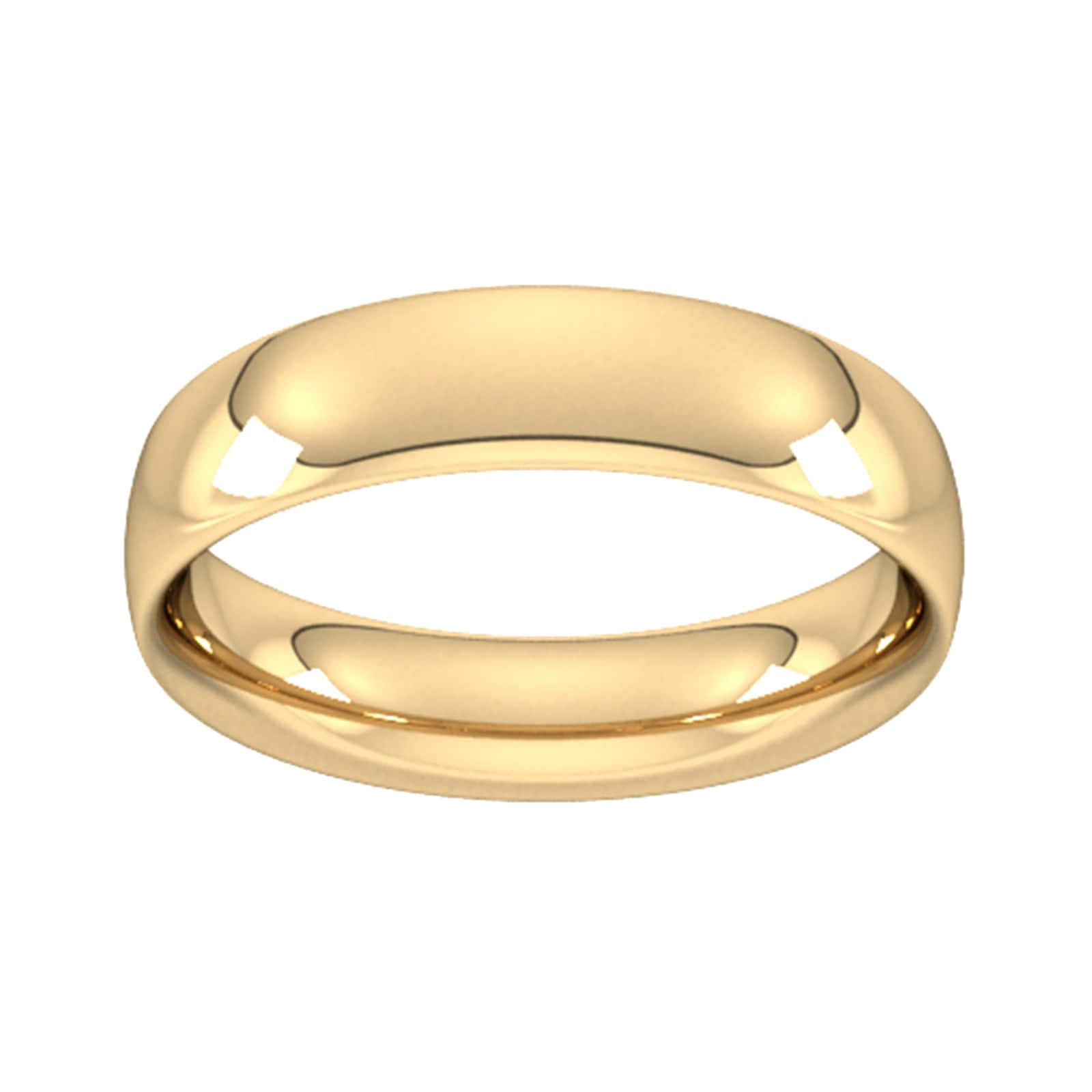 5mm Traditional Court Heavy Wedding Ring In 18 Carat Yellow Gold - Ring Size I