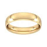 Goldsmiths 5mm Traditional Court Heavy Wedding Ring In 18 Carat Yellow Gold