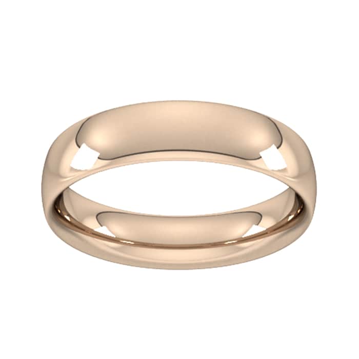 Goldsmiths 5mm Traditional Court Heavy Wedding Ring In 18 Carat Rose Gold