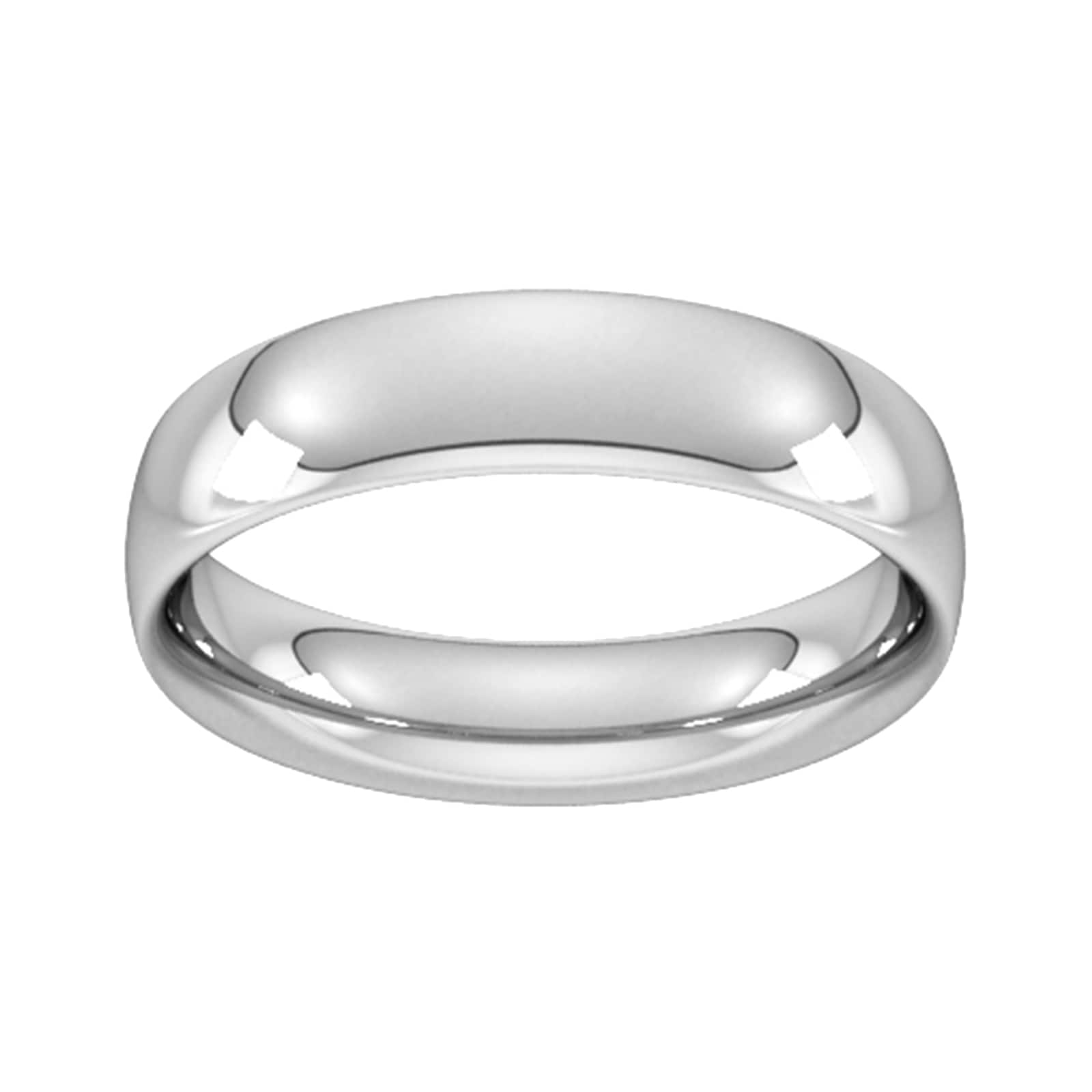 5mm Traditional Court Heavy Wedding Ring In 950 Palladium - Ring Size T