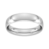 Goldsmiths 5mm Traditional Court Heavy Wedding Ring In 950 Palladium - Ring Size Q