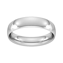 08309209 - 5mm Traditional Court Heavy Wedding Ring In 950 Palladium