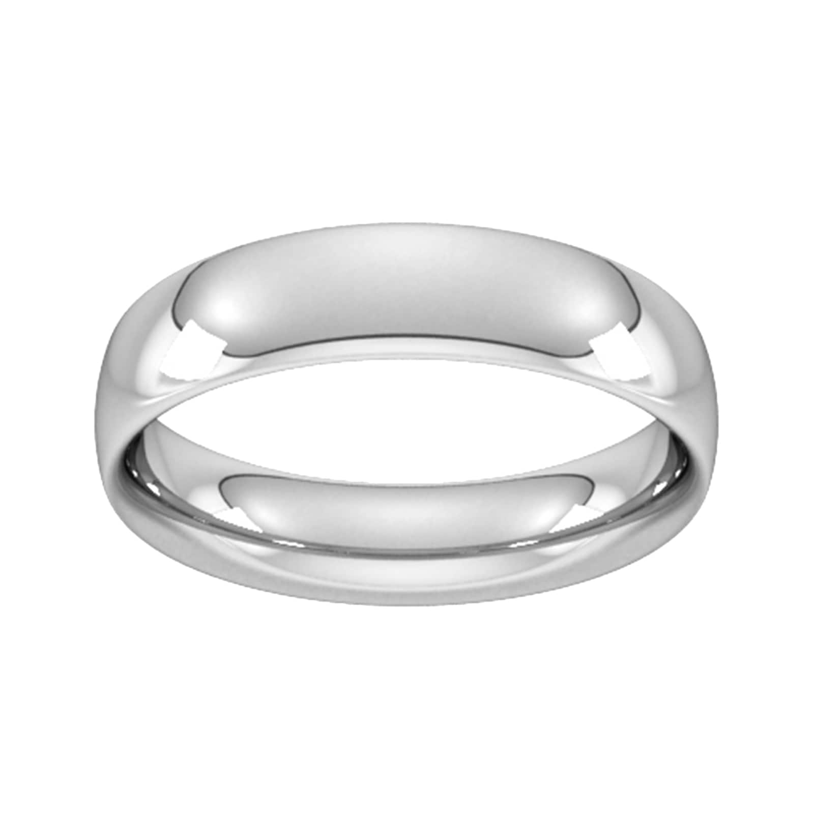 Goldsmiths 5mm Traditional Court Heavy Wedding Ring In Platinum