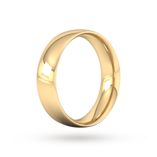 Goldsmiths 6mm Traditional Court Heavy Wedding Ring In 9 Carat Yellow Gold