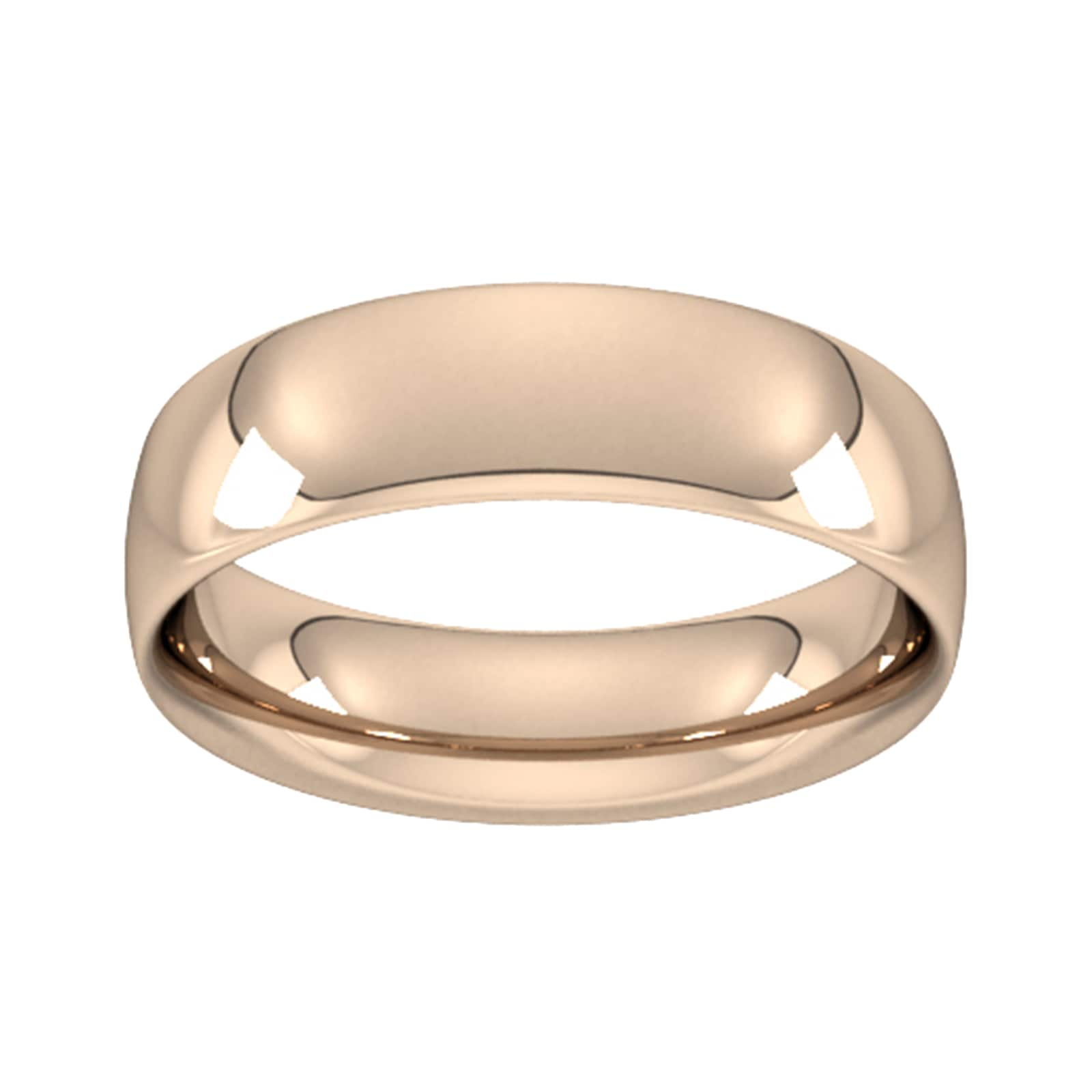 6mm Traditional Court Heavy Wedding Ring In 9 Carat Rose Gold - R