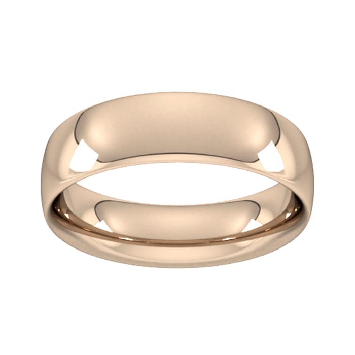 Goldsmiths 6mm Traditional Court Heavy Wedding Ring In 9 Carat Rose Gold