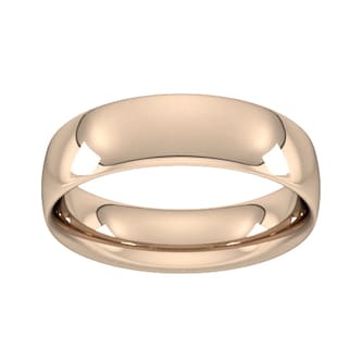 Goldsmiths 6mm Traditional Court Heavy Wedding Ring In 9 Carat Rose Gold Goldsmiths 6mm Traditional Court Heavy Wedding Ring In 9 Carat Rose Gold