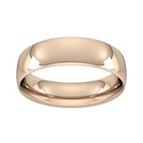 Goldsmiths 6mm Traditional Court Heavy Wedding Ring In 9 Carat Rose Gold