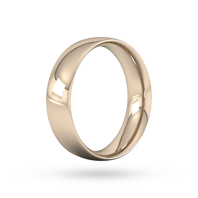 Goldsmiths 6mm Traditional Court Heavy Wedding Ring In 9 Carat Rose Gold