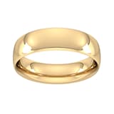 Goldsmiths 6mm Traditional Court Heavy Wedding Ring In 18 Carat Yellow Gold