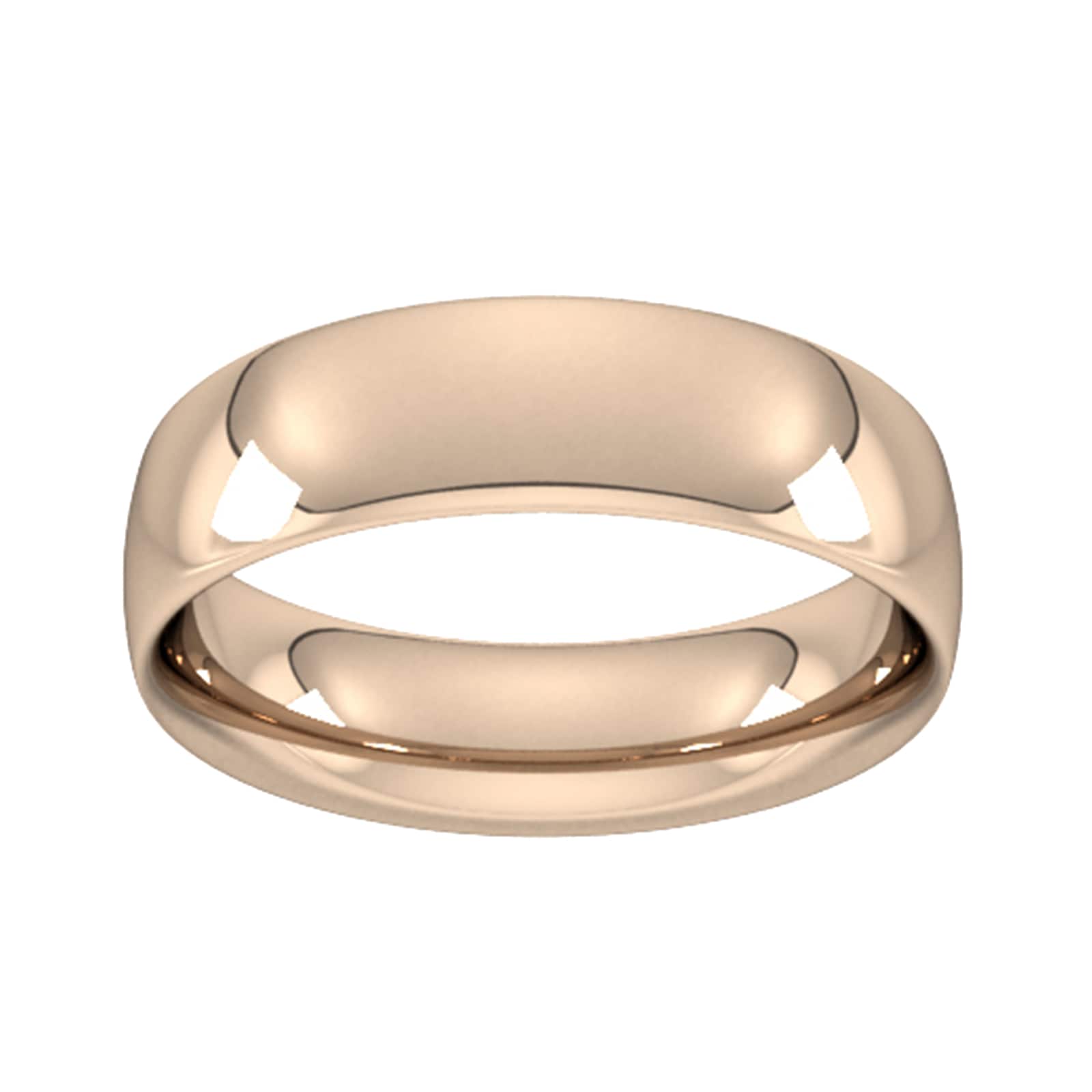 Goldsmiths 6mm Traditional Court Heavy Wedding Ring In 18 Carat Rose Gold - Ring Size S Goldsmiths 6mm Traditional Court Heavy Wedding Ring In 18 Carat Rose Gold - Ring Size S