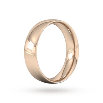 Goldsmiths 6mm Traditional Court Heavy Wedding Ring In 18 Carat Rose Gold