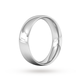 Goldsmiths 6mm Traditional Court Heavy Wedding Ring In Platinum