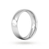Goldsmiths 6mm Traditional Court Heavy Wedding Ring In Platinum - Ring Size U