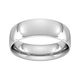 08309397 - 7mm Traditional Court Heavy Wedding Ring In 9 Carat White Gold