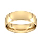 Goldsmiths 7mm Traditional Court Heavy Wedding Ring In 9 Carat Yellow Gold