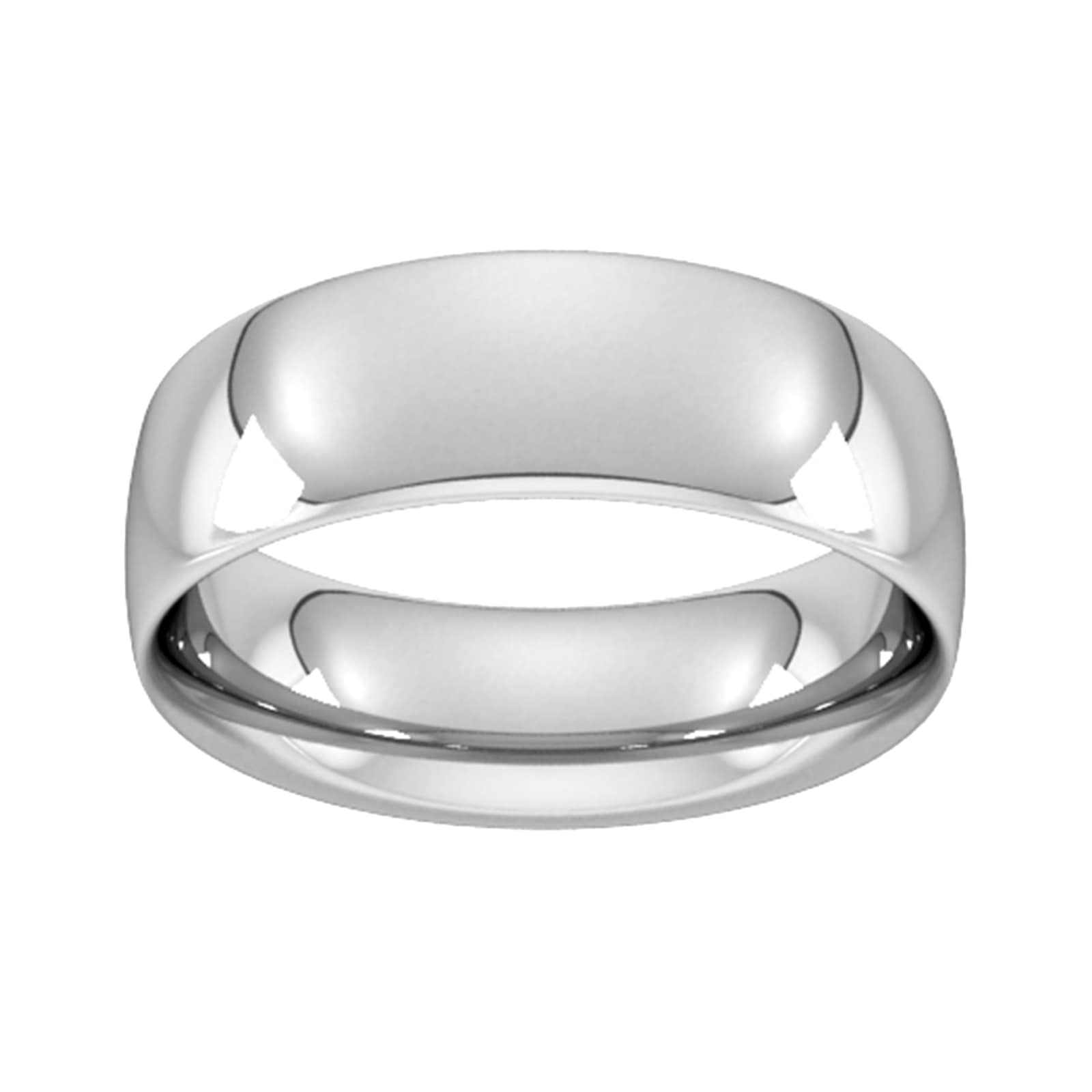 7mm Traditional Court Heavy Wedding Ring In 18 Carat White Gold -