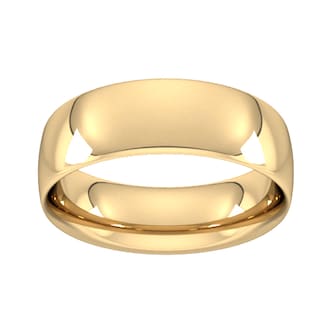 Goldsmiths 7mm Traditional Court Heavy Wedding Ring In 18 Carat Yellow Gold Goldsmiths 7mm Traditional Court Heavy Wedding Ring In 18 Carat Yellow Gold