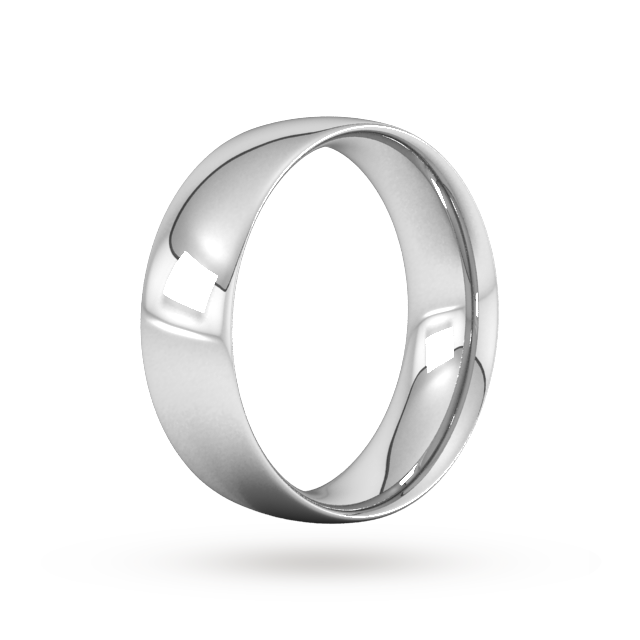 Goldsmiths 7mm Traditional Court Heavy Wedding Ring In Platinum