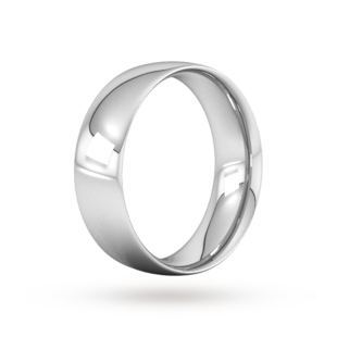 Goldsmiths 7mm Traditional Court Heavy Wedding Ring In Platinum