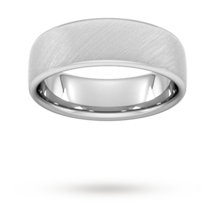 Best Luxury 
7mm Traditional Court Heavy Diagonal Matt Finish Wedding Ring In 950 Palladium