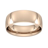Goldsmiths 8mm Traditional Court Heavy Wedding Ring In 9 Carat Rose Gold