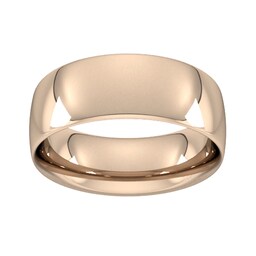 08309496 - 8mm Traditional Court Heavy Wedding Ring In 9 Carat Rose Gold