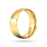 Goldsmiths 8mm Traditional Court Heavy Wedding Ring In 18 Carat Yellow Gold - Ring Size Q