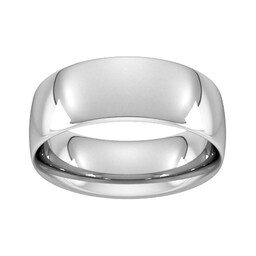 08309500 - 8mm Traditional Court Heavy Wedding Ring In 950 Palladium