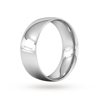 Goldsmiths 8mm Traditional Court Heavy Wedding Ring In Platinum Goldsmiths 8mm Traditional Court Heavy Wedding Ring In Platinum