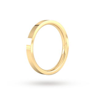 Goldsmiths 2.5mm Flat Court Heavy Wedding Ring In 9 Carat Yellow Gold