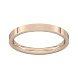 Goldsmiths 2.5mm Flat Court Heavy Wedding Ring In 9 Carat Rose Gold - Ring Size O