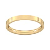 Goldsmiths 2.5mm Flat Court Heavy Wedding Ring In 18 Carat Yellow Gold