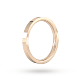 Goldsmiths 2.5mm Flat Court Heavy Wedding Ring In 18 Carat Rose Gold