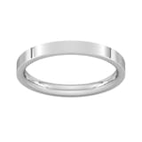 Goldsmiths 2.5mm Flat Court Heavy Wedding Ring In Platinum