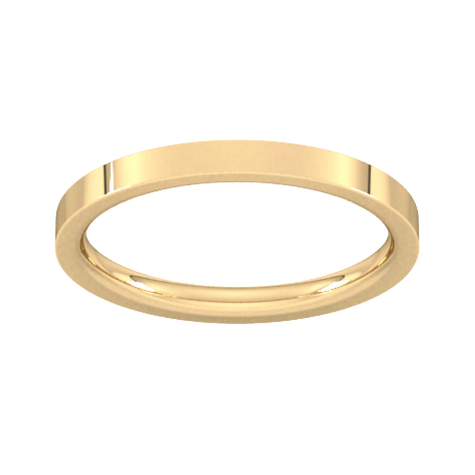 Goldsmiths 2mm Flat Court Heavy Wedding Ring In 18 Carat Yellow Gold Goldsmiths 2mm Flat Court Heavy Wedding Ring In 18 Carat Yellow Gold