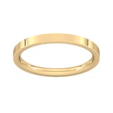 Goldsmiths 2mm Flat Court Heavy Wedding Ring In 18 Carat Yellow Gold