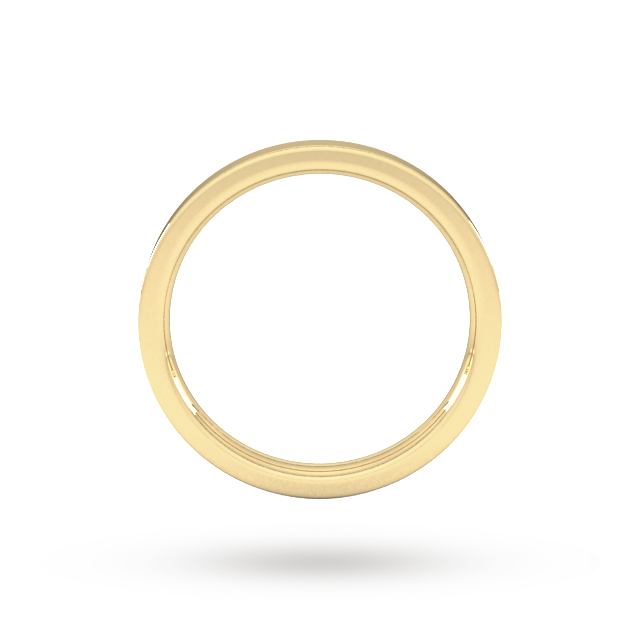 Goldsmiths 2mm Flat Court Heavy Wedding Ring In 18 Carat Yellow Gold