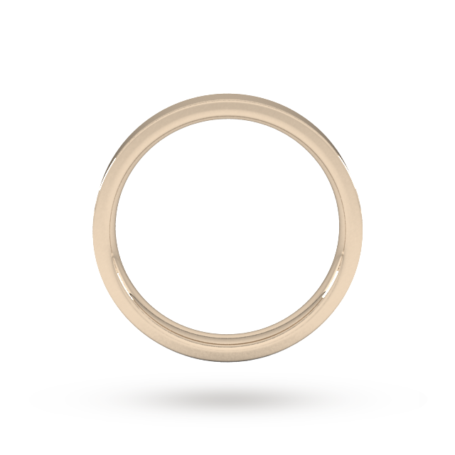 Goldsmiths 3mm Flat Court Heavy Wedding Ring In 9 Carat Rose Gold