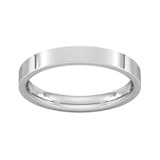 Goldsmiths 3mm Flat Court Heavy Wedding Ring In 18 Carat White Gold - Ring Size K