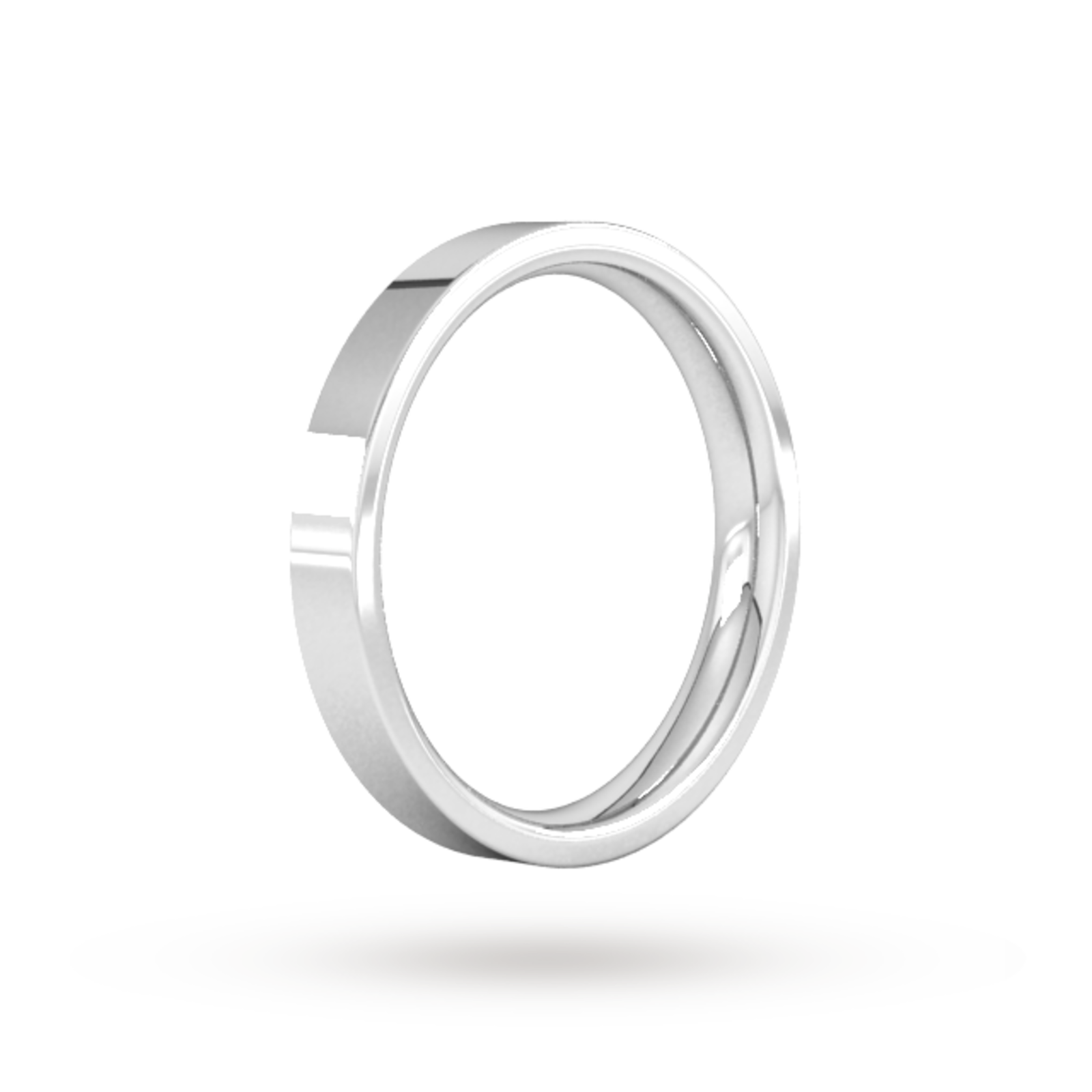 Soft Edged And Patterned 18ct White Gold 3mm Flat Comfort Fit Wedding Ring main image 1
