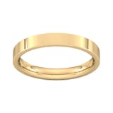 Goldsmiths 3mm Flat Court Heavy Wedding Ring In 18 Carat Yellow Gold